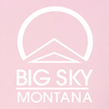 Big Sky Montana White Ink -- Pullover Hooded Sweatshirt Pink