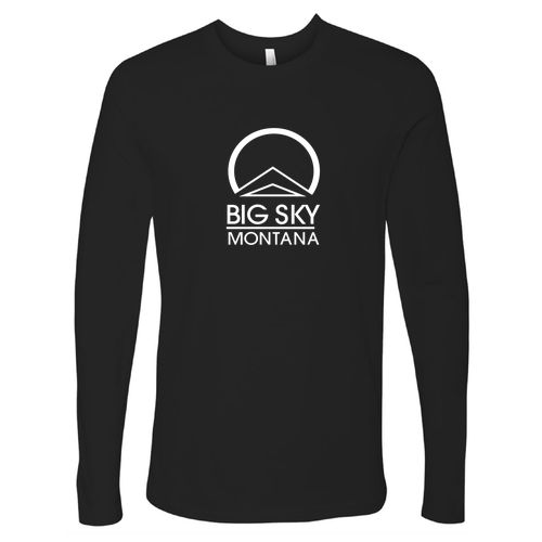 Big Sky Montana White Ink -- Long Sleeve Black