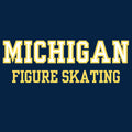 Michigan Figure Skating Maize Block Crewneck - Navy