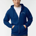 Tillotson Arch Embroidered Hooded Zip Sweatshirt - Navy
