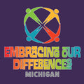 Embracing Our Differences Michigan Hooded Sweatshirt - Purple