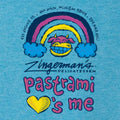 Zingerman's Pastrami Hearts Me Softstyle T-Shirt Heather Sapphire