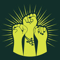 Three Fists T-Shirt - Forest Green