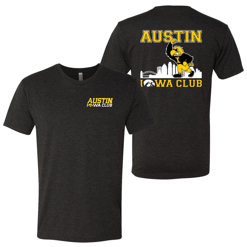 Austin Iowa Club Triblend Short Sleeve T Shirt - Vintage Black