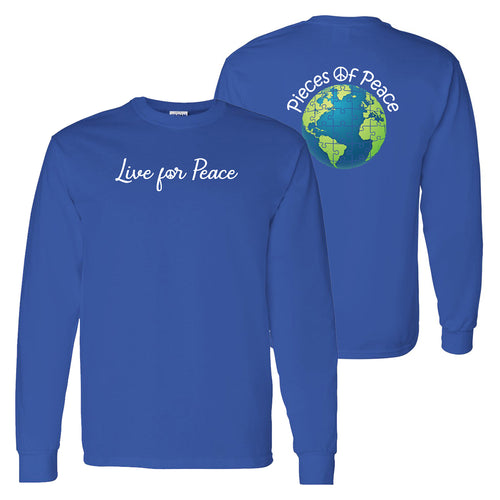 Live For Peace Unisex Long-Sleeve T-shirt - Royal
