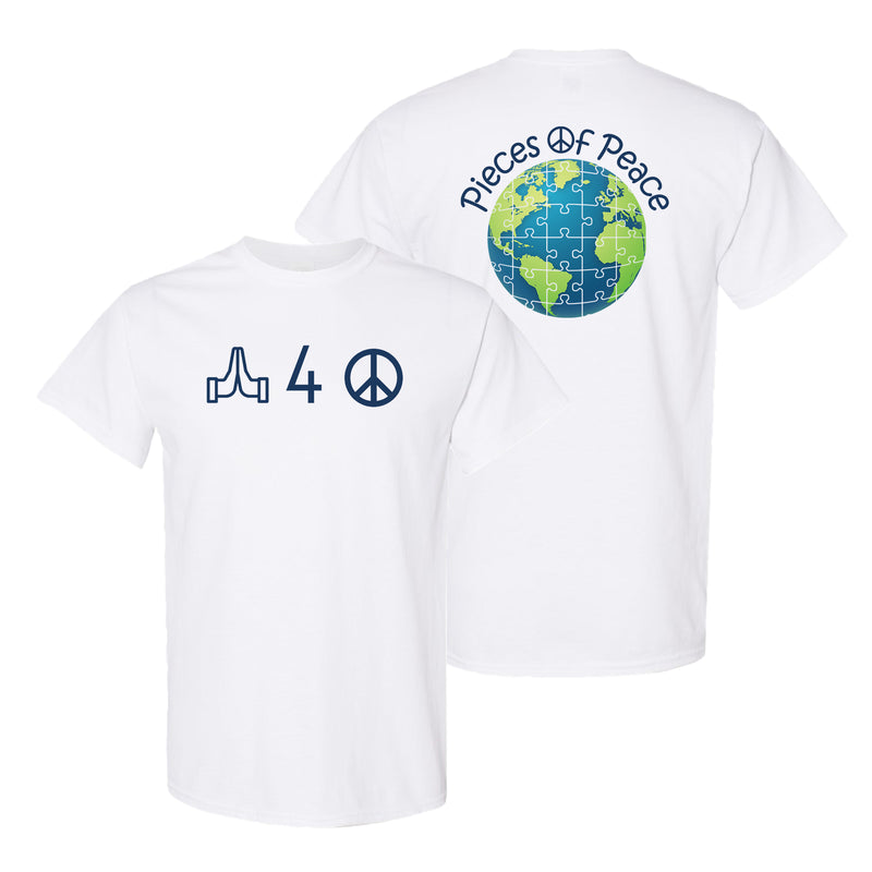 Pray For Peace Unisex T-shirt - White