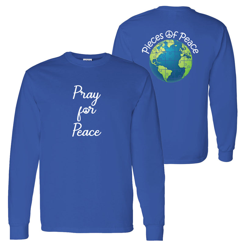 Pray For Peace Unisex Long-Sleeve T-shirt - Royal
