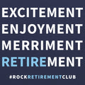 Excitement Enjoyment Merriment Retirement - Vintage Navy