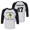 Sacramento Iowa Club 3/4 Sleeve Baseball Raglan - Heather White / Vintage Black