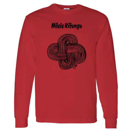 Milele Kifungu Long-Sleeve T-Shirt - Red