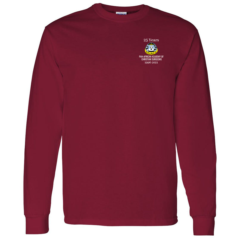 PAACS Printed Long-Sleeve Unisex T-Shirt - Cardinal
