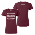 Excitement Ladies T-Shirt - Maroon