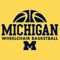 Wheelchair Basketball Hype University of Michigan Basic Cotton Short Sleeve T Shirt - Daisy