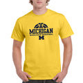 Wheelchair Basketball Hype University of Michigan Basic Cotton Short Sleeve T Shirt - Daisy