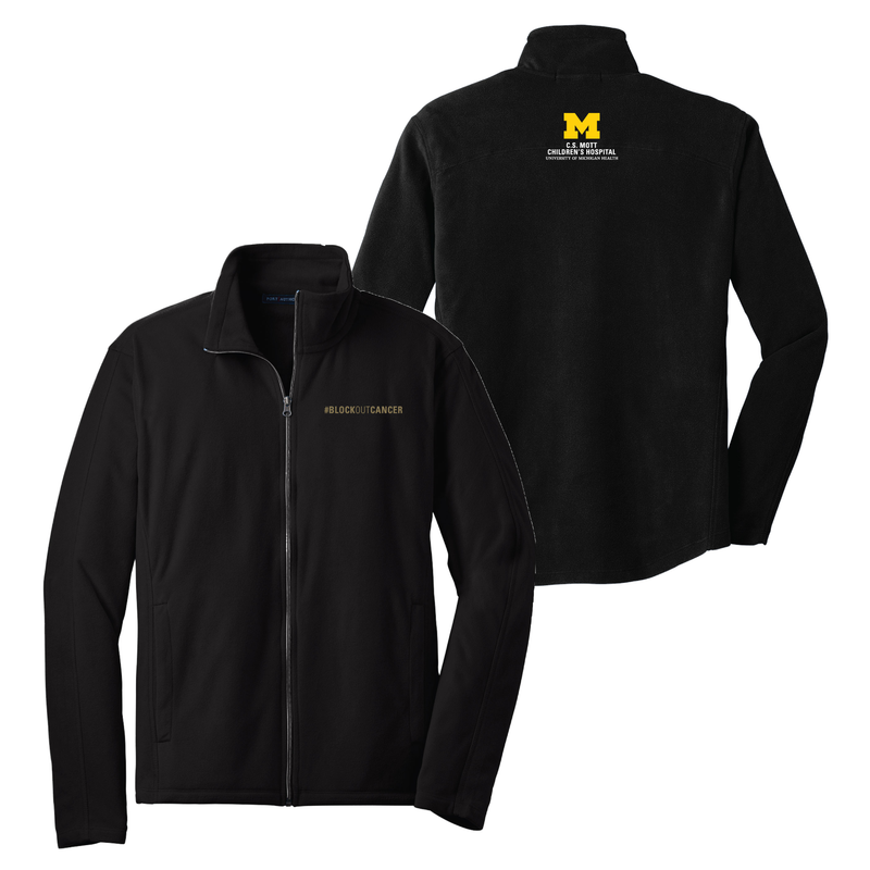 Block Out Cancer Unisex Micro-fleece Jacket - Black