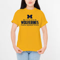 Mascot Wordmark Para-Equestrian University of Michigan Basic Cotton Short Sleeve T Shirt - Daisy