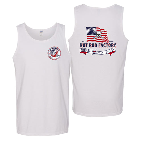 Hot Rod Factory Unisex Tank Top - White