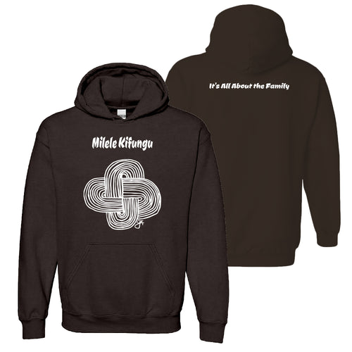 Milele Kifungu Hooded Sweatshirt - Dark Chocolate