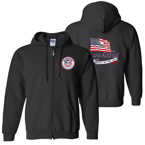 Hot Rod Factory Full Zip Hoodie - Black