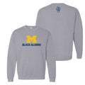 UMBA Block M Logo Crewneck Sweatshirt - Sport Grey