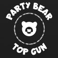 Party Bear Top Gun Unisex Triblend T-Shirt - Vintage Black