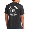 Party Bear Top Gun Unisex Triblend T-Shirt - Vintage Black