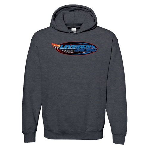 Leverich Racing Graphic Logo Hooded Sweatshirt - Dark Heather