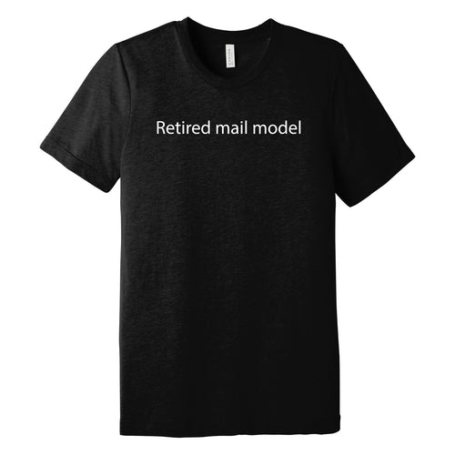 Retired Mail Model Triblend T-Shirt - Solid Black