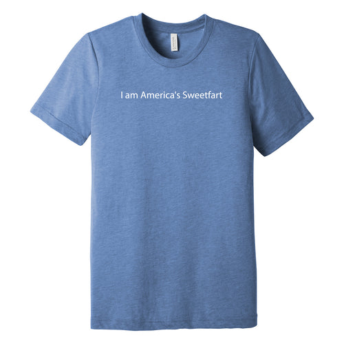 I Am America's Sweetfart Triblend T-Shirt - Blue Triblend