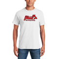 Three Stooges Racing Gurney Jr Unisex Cotton T-Shirt - White