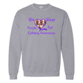 Fourth Quarter Faith We Wear Purple Pullover Sweatshirt - Sports Grey