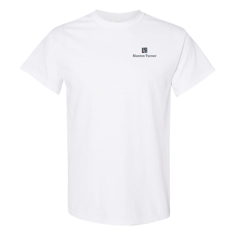 Blanton Turner Unisex Color Logo Cotton T-Shirt - White