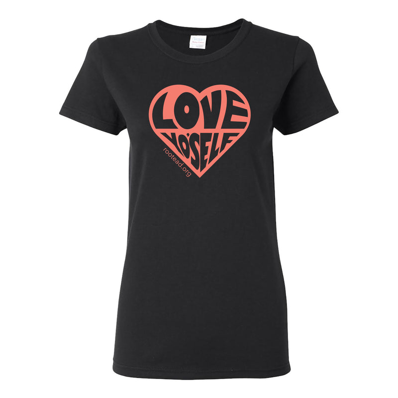 Rootead Logo Ladies T-shirt-Black