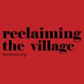 Rootead Ladies T-shirt Reclaiming the Village-Red