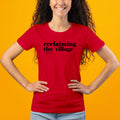 Rootead Ladies T-shirt Reclaiming the Village-Red