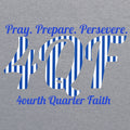 Fourth Quarter Faith Striped Unisex T-Shirt - Athletic Grey
