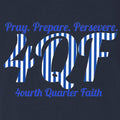 Fourth Quarter Faith Striped Unisex T-Shirt - Navy