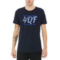 Fourth Quarter Faith Striped Unisex T-Shirt - Navy