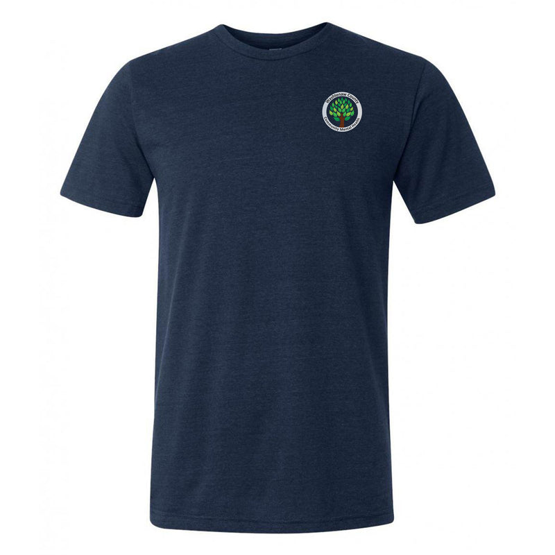 WCCMH Left Chest Circle Logo Triblend T-Shirt- Navy