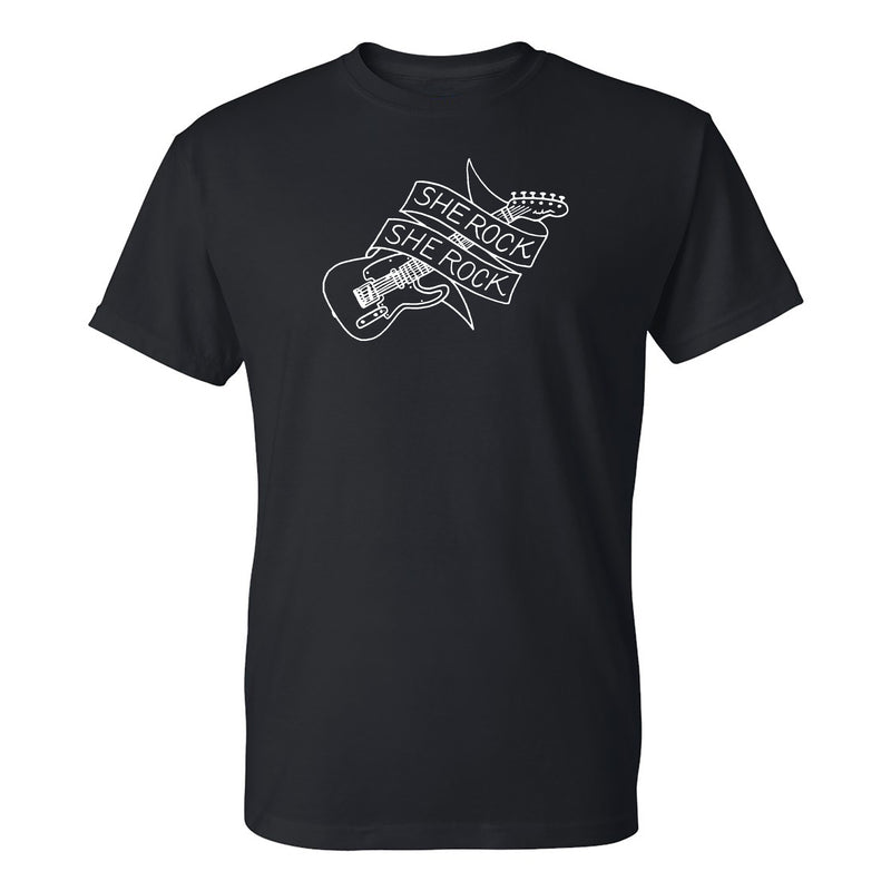 She Rock Guitar Logo Cotton Tee - Black