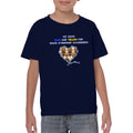 Fourth Quarter Faith Down Syndrome Awareness Youth T-Shirt- Navy