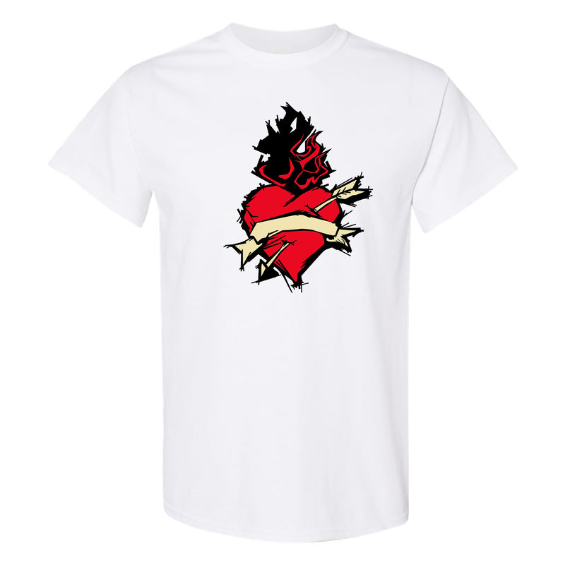 A Kid's Joy Flaming Heart Logo T-Shirt- White