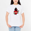 A Kid's Joy Flaming Heart Logo T-Shirt- White