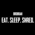 Brobrah Skier Eat Sleep Shred Pullover Hooded Sweatshirt- Black