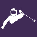 Brobrah Skier Mountains are Home Crewbeck Sweatshirt- Purple