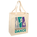 Morgantown Dance Full Logo Grocery Tote- Natural