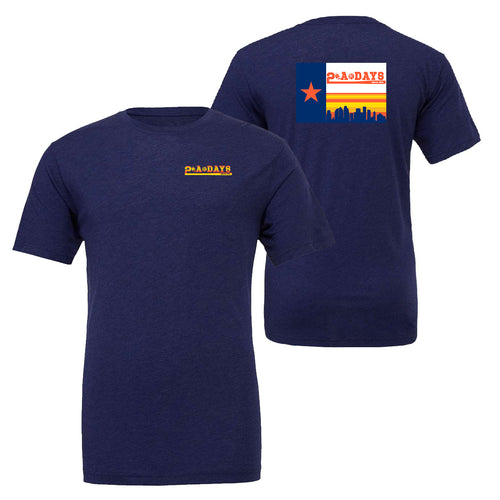 2 A Days Flag Logo T-Shirt - Navy Triblend