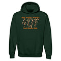 Fourth Quarter Faith Logo Leopard Print Pullover Hooded Sweatshirt- Forest Green