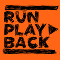 RunPlayBack Hand Sketched Logo Pullover Hooded Sweatshirt - Orange