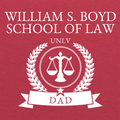 Boyd Apparel School of Law Dad T-Shirt- Vintage Red